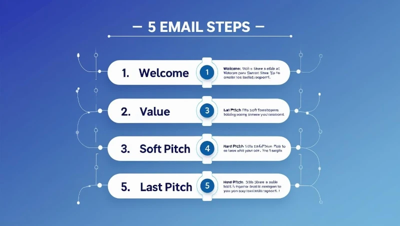 Eco-friendly affiliate marketing email funnel infographic