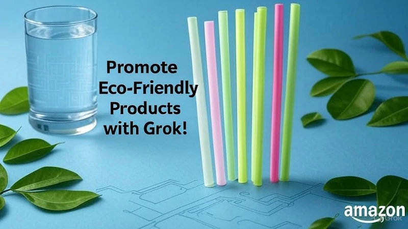 Affiliate marketing with Grok featuring reusable straws